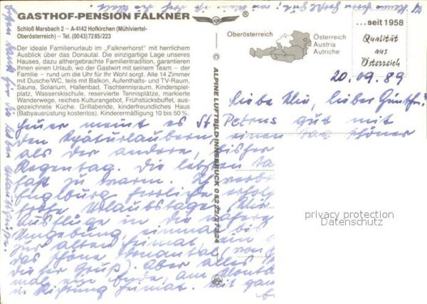 Hofkirchen Muehlkreis Gasthaus Pension Falkner Schloß Marsbac – Bild 2