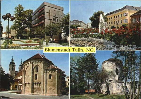 Tulln Donau Rathaus Hauptplatz Kirche mit Karner