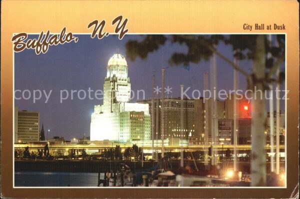 Buffalo New York City Hall at Dusk