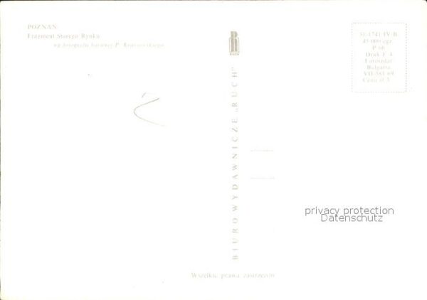 Poznan Posen Fragment Starego Rynku – Bild 2