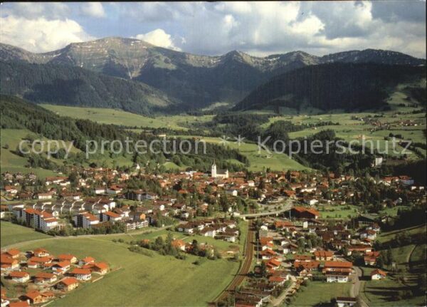 Oberstaufen Schrothkurort Fliegeraufnahme mit Hochg