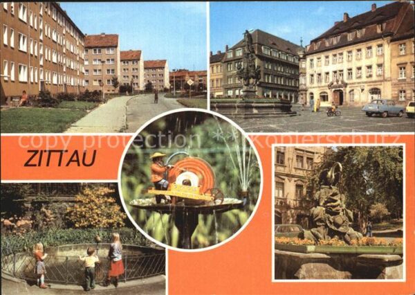 Zittau Schleifermännelbrunnen Schwanenbrunnen