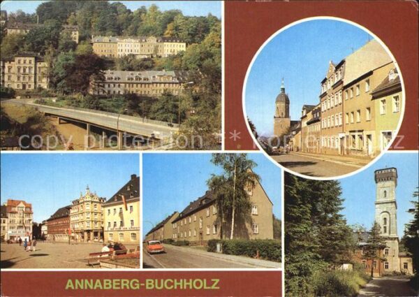 Annaberg-Buchholz Erzgebirge Markt Friedrich Engels-Strasse Pöhlberg