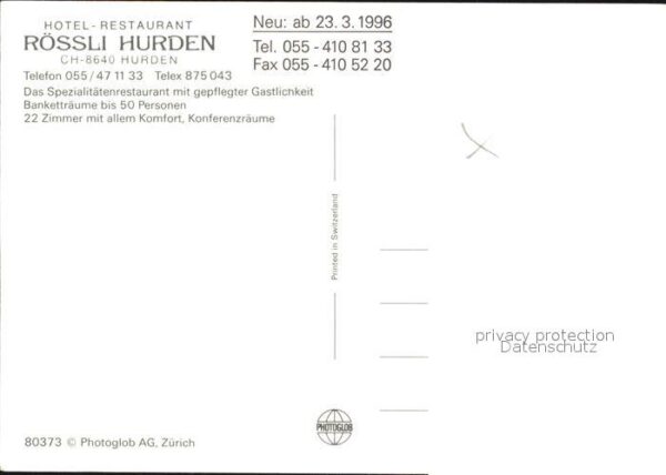 Hurden Hotel Restaurant Rössli – Bild 2