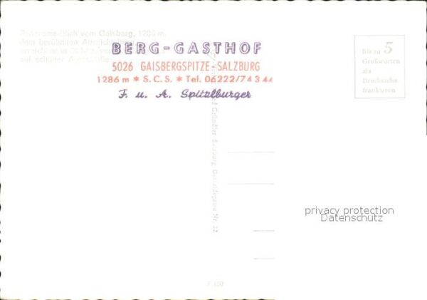 Gaisbergspitze Berg-Gasthof mit Watzmann – Bild 2