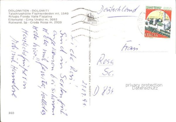 Dolomiten Talschlusshütte Fischleinboden Rotwand – Bild 2