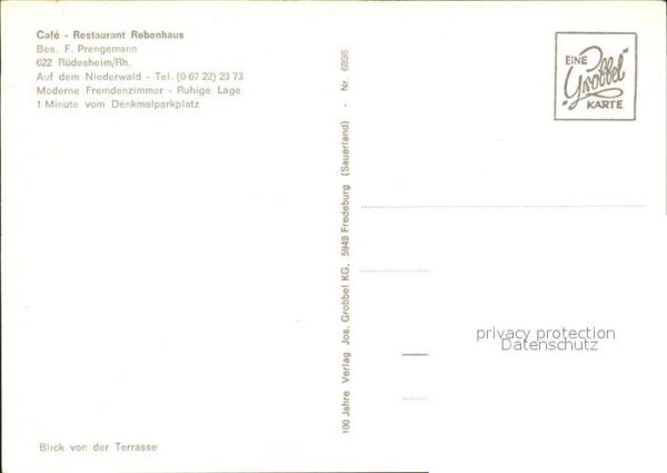 Ruedesheim Rhein Cafe Restaurant Rebenhaus – Bild 2