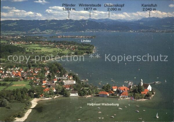Wasserburg Bodensee Fliegeraufnahme Halbinsel