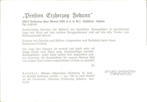 Schenna Meran Pension Erzherzog Johann – Bild 2