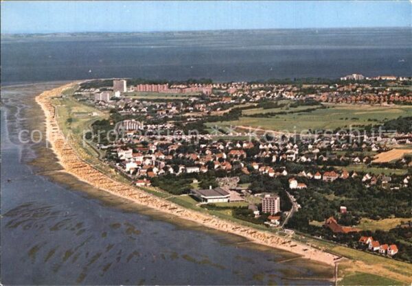 Cuxhaven Nordseebad Fliegeraufnahme mit Strand