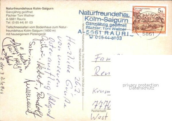 Rauris Naturfreundehaus Kolm Saigurn – Bild 2