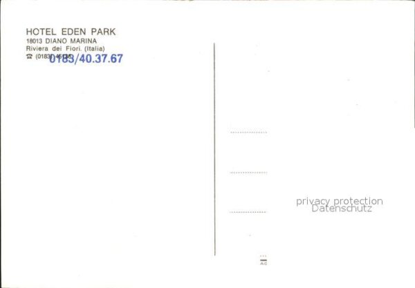 Diano Marina Fliegeraufnahme Hotel Eden Park – Bild 2