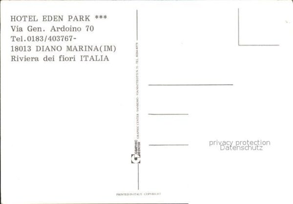Diano Marina Fliegeraufnahme Hotel Eden Park – Bild 2