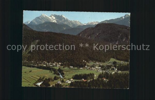 Leutasch Waidach Erholungszentrum Fliegeraufnahm