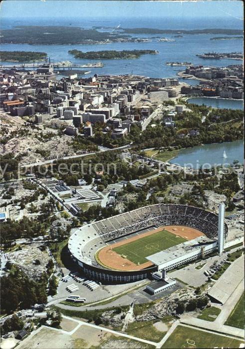 Helsinki Fliegeraufnahme Helingfors Olympiastadi