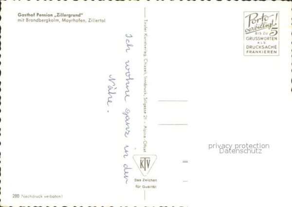Mayrhofen Zillertal Gasthof Pension Zillergrund mit Brandbe – Bild 2
