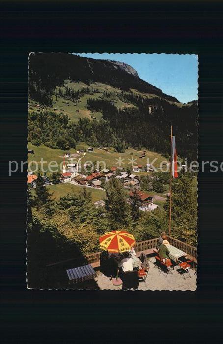 Finkenberg Tirol Blick von der Schönen Aussicht auf Gsch