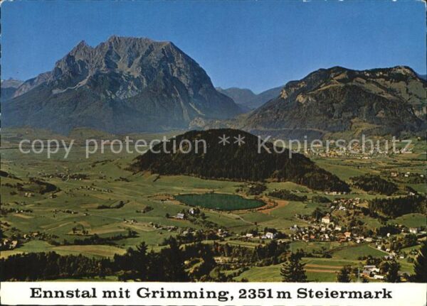Aigen Ennstal Steiermark Panorama mit Putterersee und Stainach A