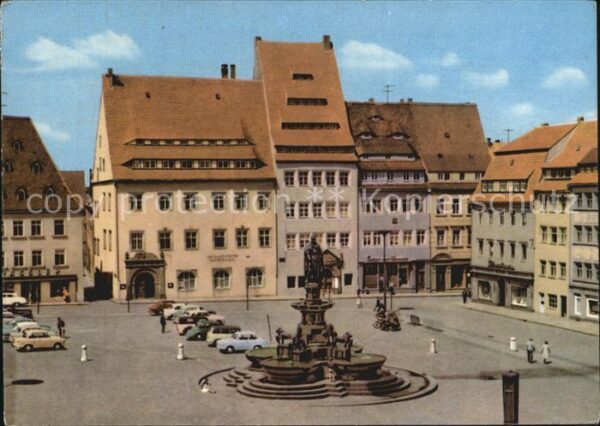Freiberg Sachsen Obermarkt Brunnendenkmal Otto der Reich