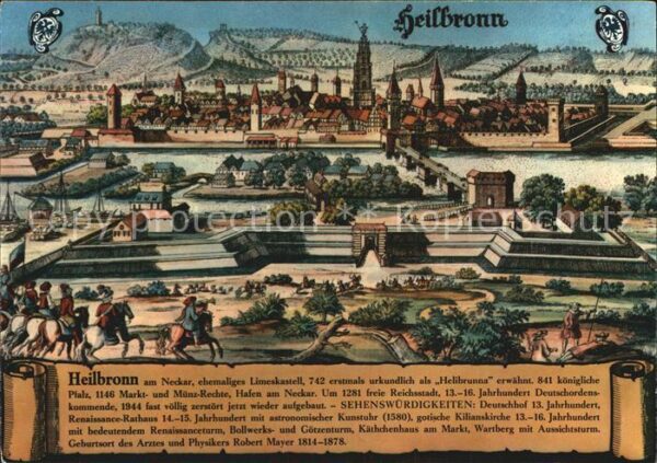 Heilbronn Neckar Wein und Kongressstadt nach einem alten