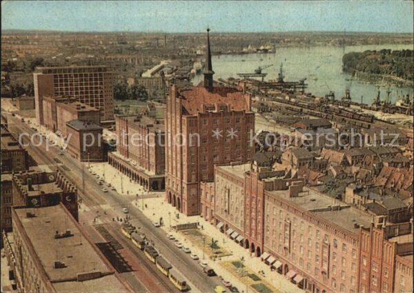 Rostock Lange Strasse Warnow Hafen