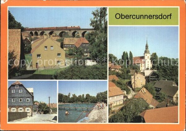 Obercunnersdorf Loebau Viadukt Hauptstrasse Freibad Kirche