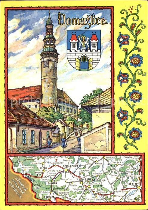 Domazlice Chodsky Hrad Schloss Landkarte Künstler