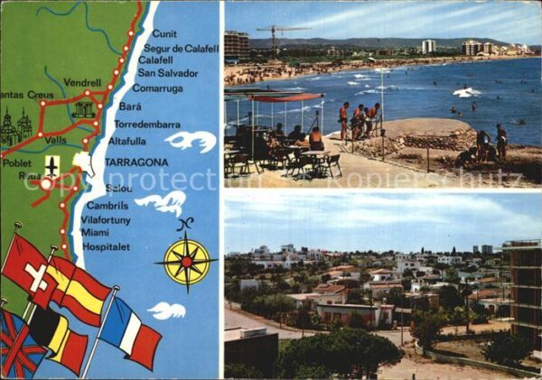 Torredembarra Els Munts Playa Strand Landkarte Costa