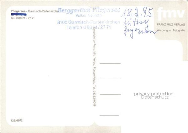 Garmisch-Partenkirchen Berggasthof Pflegersee Alpen – Bild 2