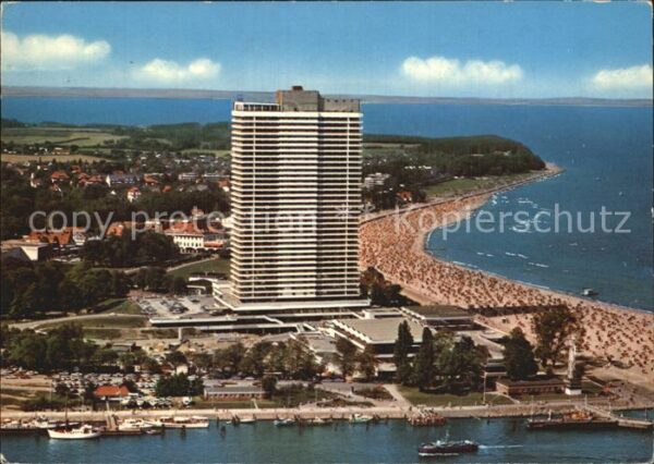 Travemuende Ostseebad Hotel Hochhaus Strand Fliegeraufnahme