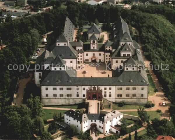 Augustusburg Schloss Renaissance Fliegeraufnahme