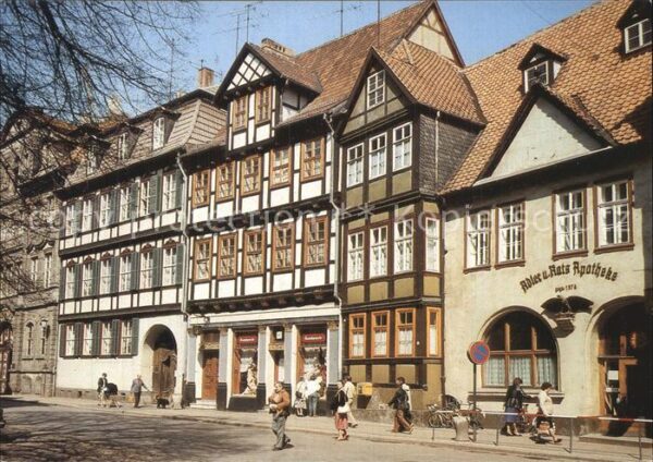 Quedlinburg Kornmarkt Apotheke Fachwerkhäuser