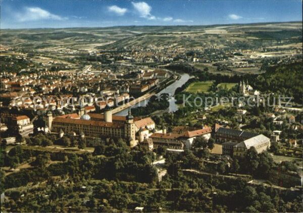 Wuerzburg Festung Marienberg und Käppele Fliegera
