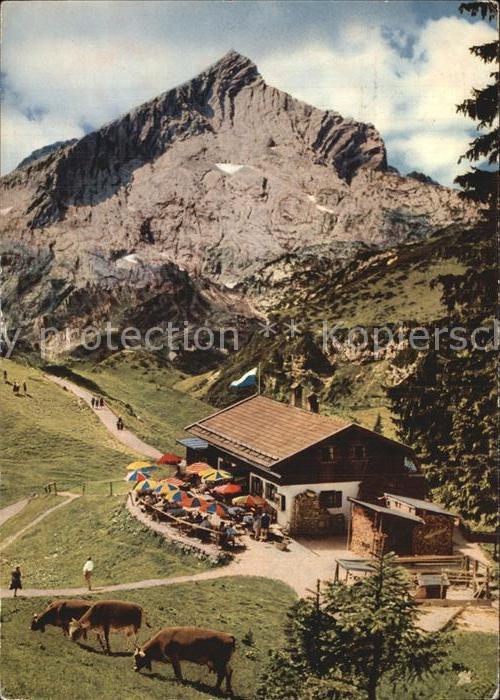 Garmisch-Partenkirchen Kreuzalm mit Alpspitze Wettersteingebir