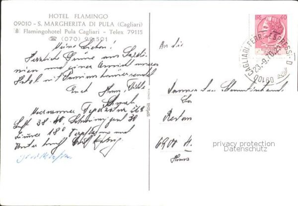 Santa Margherita di Pula Hotel Flamingo Strand Fliegeraufnahme – Bild 2