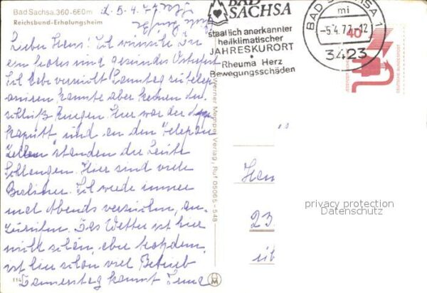 Bad Sachsa Harz Reichsbund Erholungsheim Kurort – Bild 2