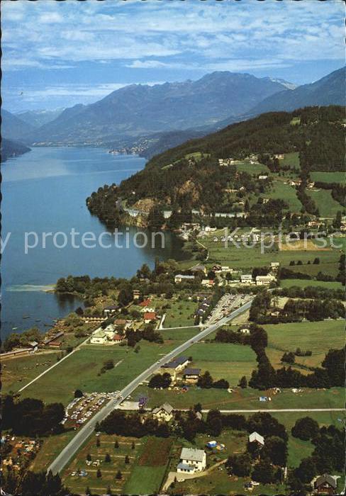 Doebriach Millstaettersee Alpenseebad Alpenpanorama Fliegeraufnah
