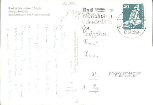 Bad Woerishofen Sebastianeum mit Kurpromenade Kneipp He – Bild 2