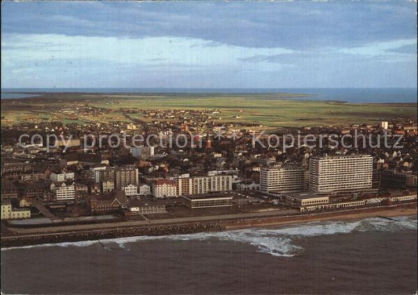 Westerland Sylt Nordseebad Abendstimmung Fliegeraufnahm