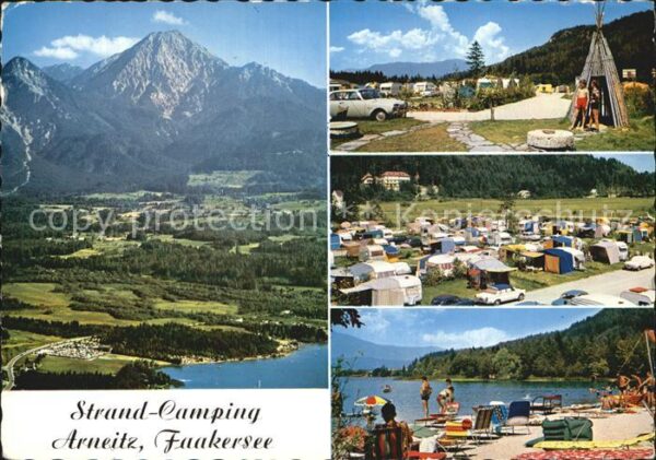 Faak am See Finkenstein Strand Camping Arneitz Alpenpanorama