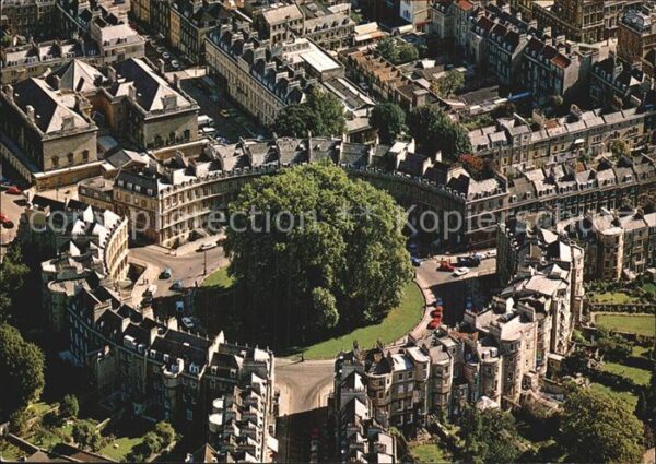 Bath UK Aerial view of the Circus