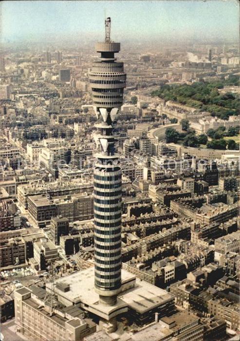 London Post Office Tower aerial view