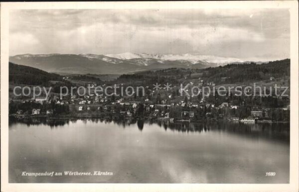 Krumpendorf Woerthersee Fliegeraufnahme Seepartie