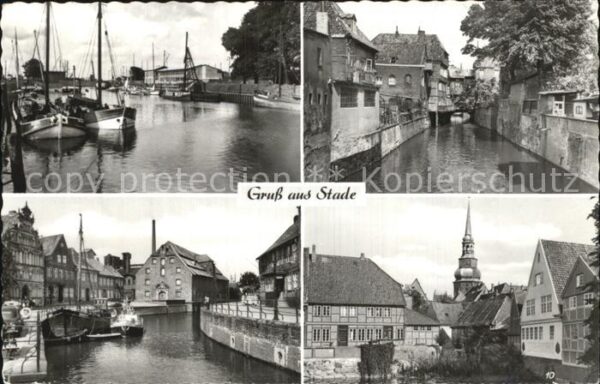 Stade Niederelbe Partien am Wasser und Hafen