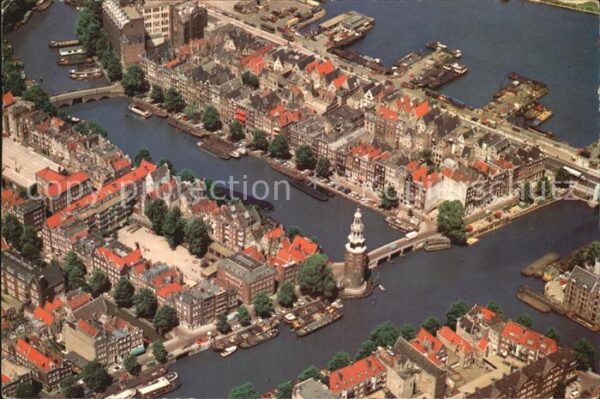 Amsterdam Niederlande Fliegeraufnahme Montelbaanstoren en omg