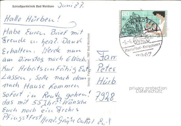 Bad Waldsee Fliegeraufnahme Schloßparkklinik – Bild 2