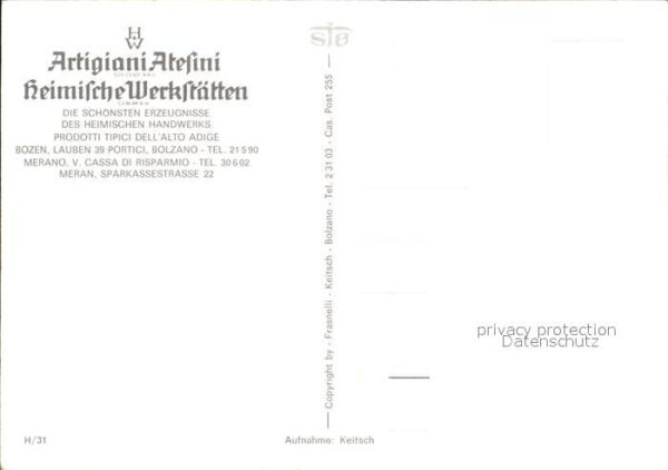 Bozen Suedtirol Heimische Werkstätten Artigiani Atesini – Bild 2