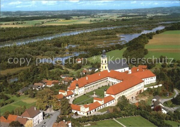 Reichersberg Inn Fliegeraufnahme Augustiner Chorherrenst