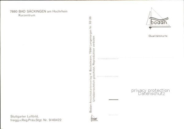Bad Saeckingen Fliegeraufnahme Kurzentrum Rheinpartie – Bild 2