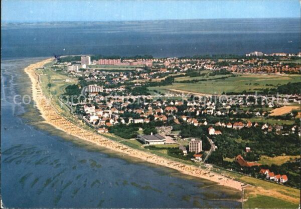 Cuxhaven Nordseebad Fliegeraufnahme mit Strand